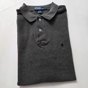 Polo Ralph Lauren Short Sleeve Gray Polo Shirt Black Pony Logo XL